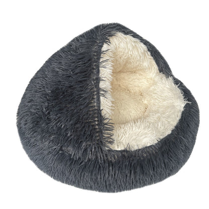 Winter Warm Shell-Shaped Pet Bed for Cats and Dogs