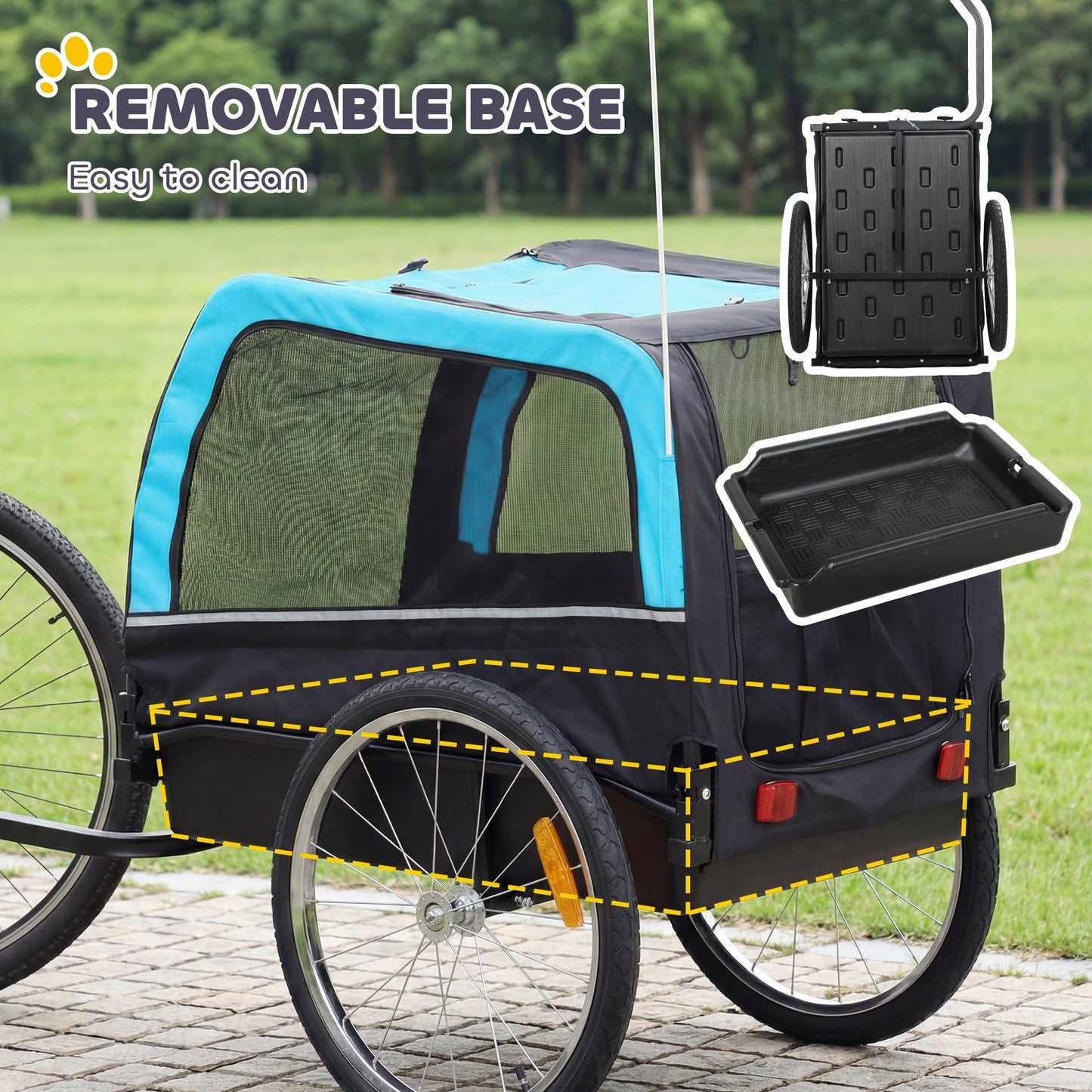 Dog Bike Trailer with 20" Air Tires