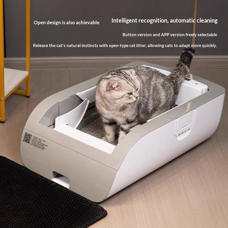 Semi-Enclosed Cat Litter Box
