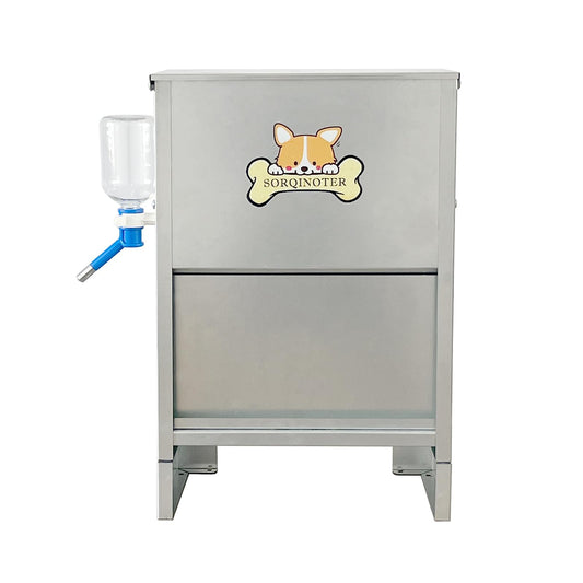 Outdoor Dog Feeder Automatic Galvanized Gravity Pet Feeder for Large Dogs Breed 25lbs15lbs