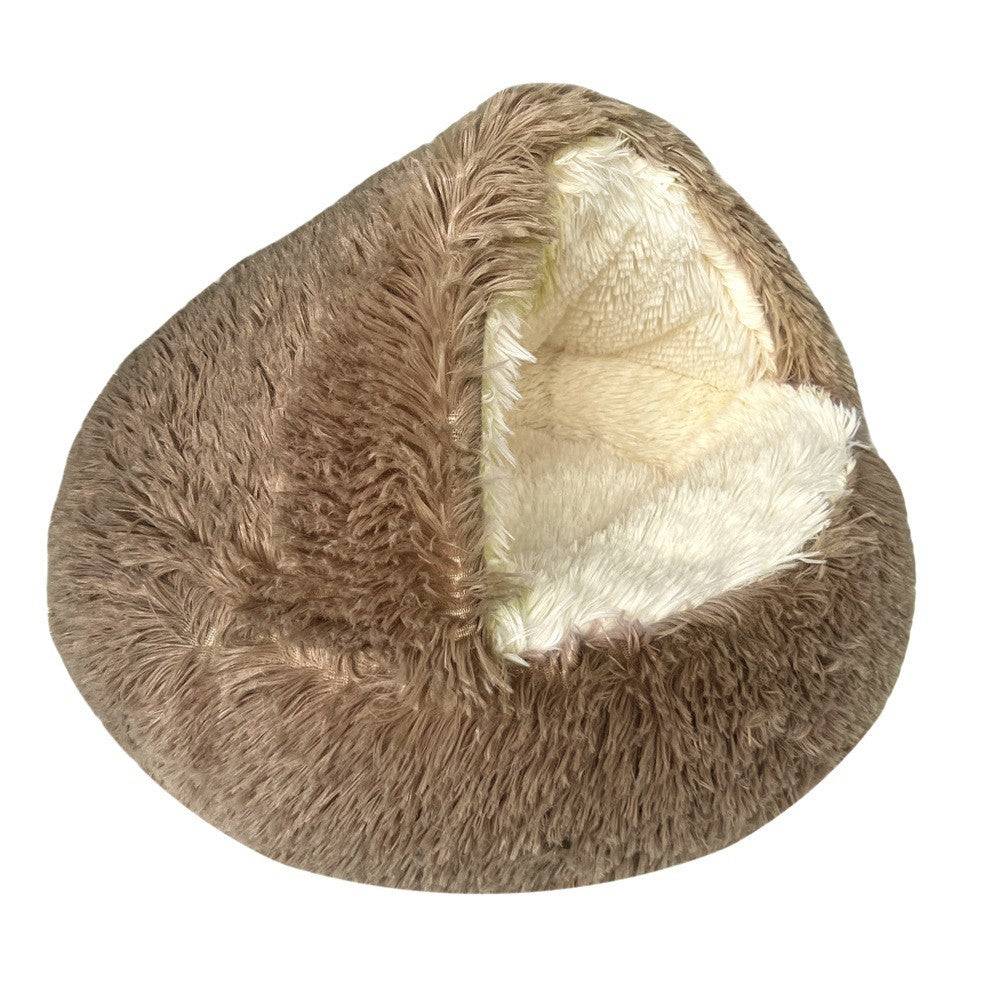 Winter Warm Shell-Shaped Pet Bed for Cats and Dogs