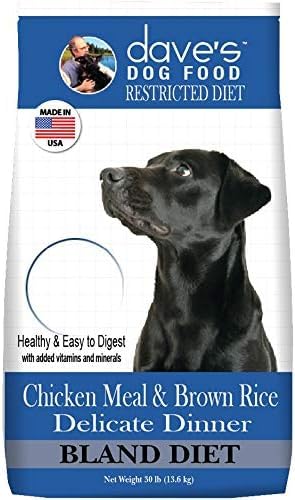 Daves Pet Food Natural Dry Dog Food Delicate Dinners Easy to Digest Chicken Meal Rice & Oatmeal Wheat & Wheat Gluten Free Dry Dog Food 30lb Bag