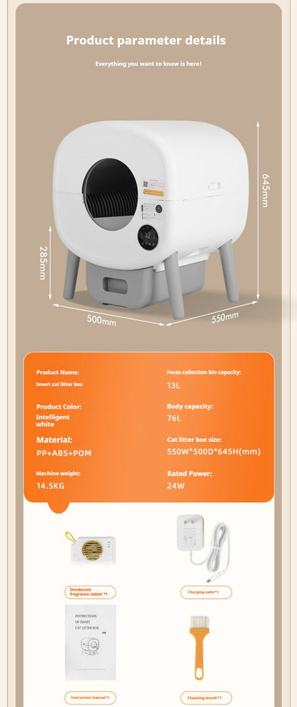 Smart Automatic Self-Cleaning Cat Litter Box