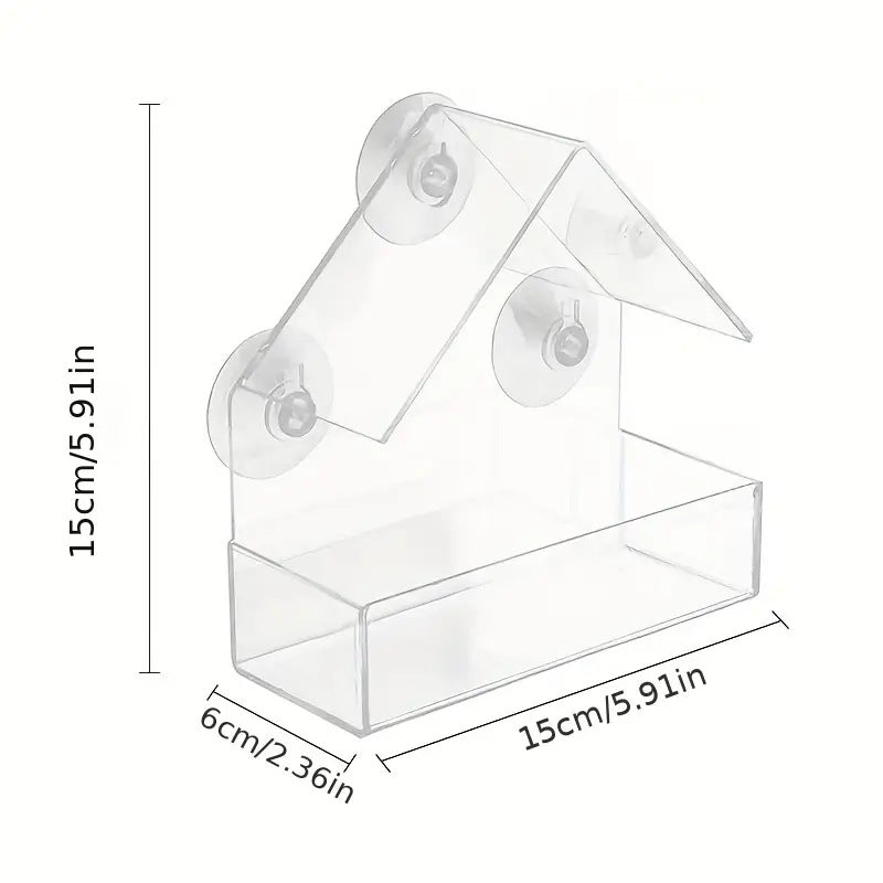 Acrylic Window Bird Feeder for Hummingbirds (Wholesale)