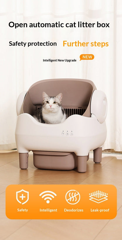 Smart Automatic Cat Litter Box Open-Style