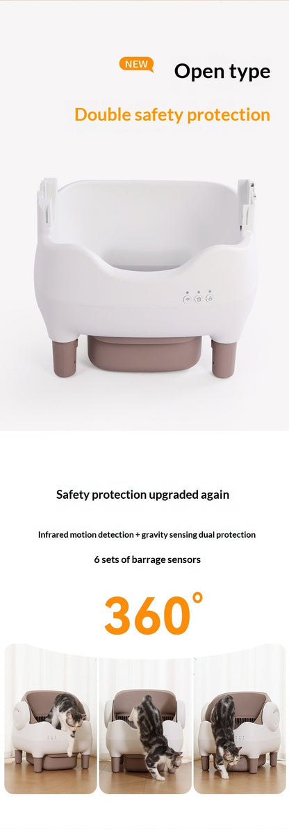 Smart Automatic Cat Litter Box Open-Style