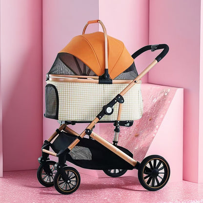 BNDC Medium Pet Stroller for Large Dogs, Foldable