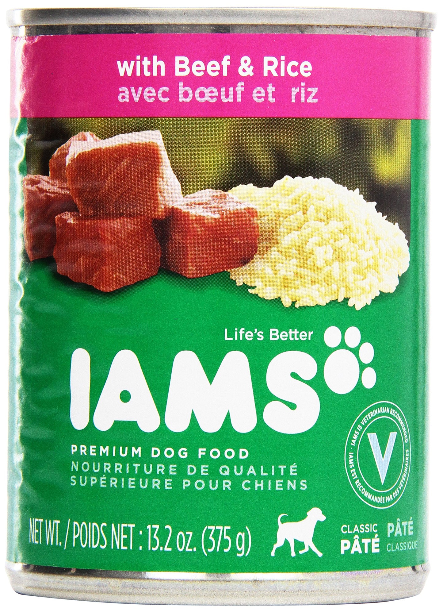 Iams Premium Dog Food Beef & Rice Entree 13.2 oz