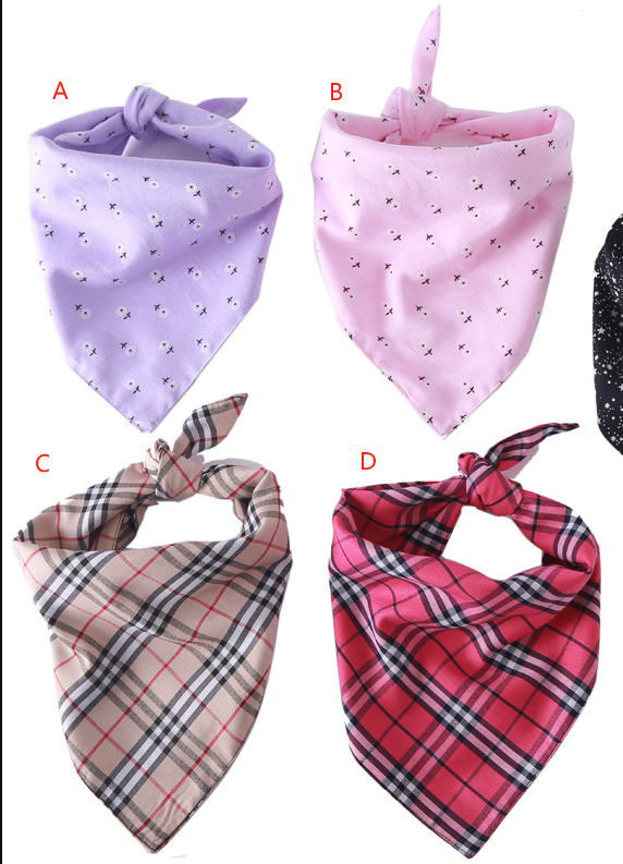 Cotton Pet Scarf - Double Layered Triangle Bandana