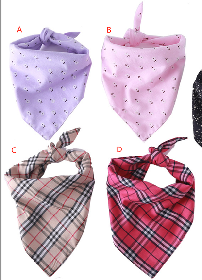 Cotton Pet Scarf - Double Layered Triangle Bandana