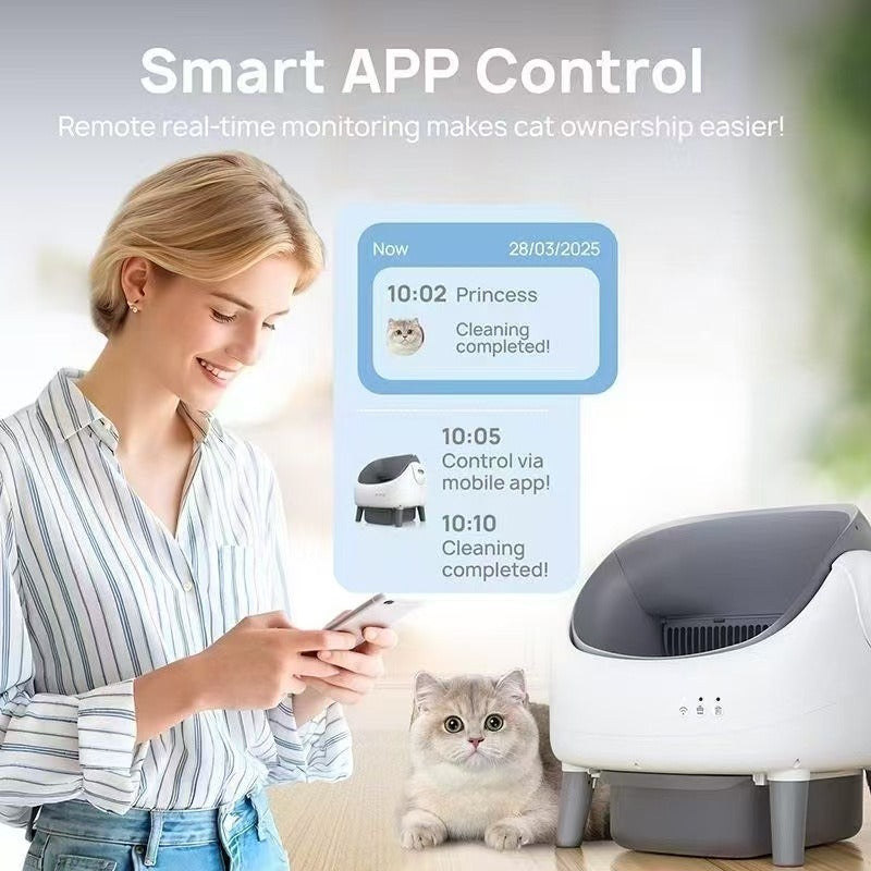 Automatic Smart Cat Litter Box with Drawer
