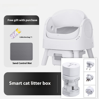 Open Automatic Self-Cleaning Litter Box (White)