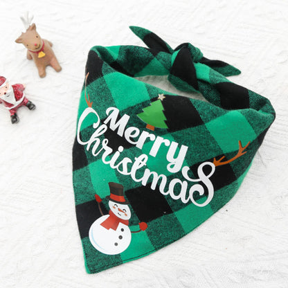 Double-layer Triangle Pet Scarf and Saliva Towel