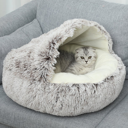 Winter Warm Shell-Shaped Pet Bed for Cats and Dogs
