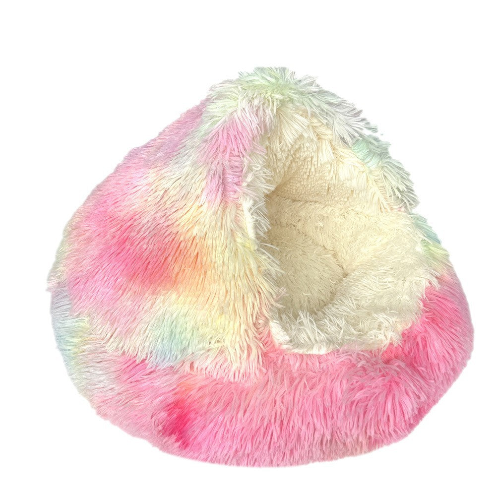 Winter Warm Shell-Shaped Pet Bed for Cats and Dogs