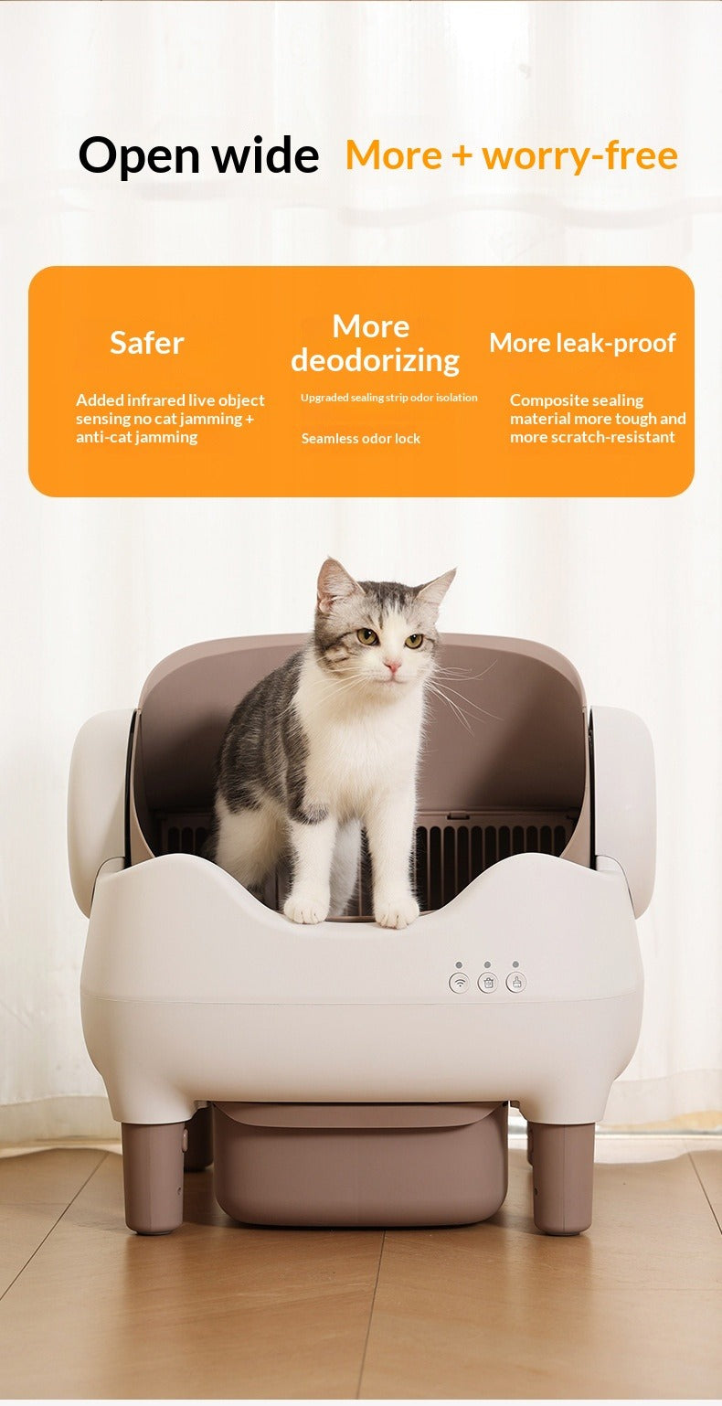 Smart Automatic Cat Litter Box Open-Style