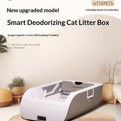 Semi-Enclosed Cat Litter Box