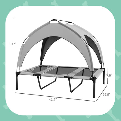 Elevated Outdoor Dog Bed with Canopy