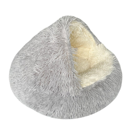 Winter Warm Shell-Shaped Pet Bed for Cats and Dogs