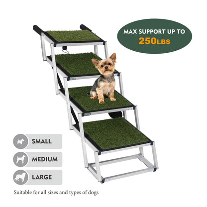 Foldable Dog Ramp - Portable Non-Slip Stairs for Large Dogs