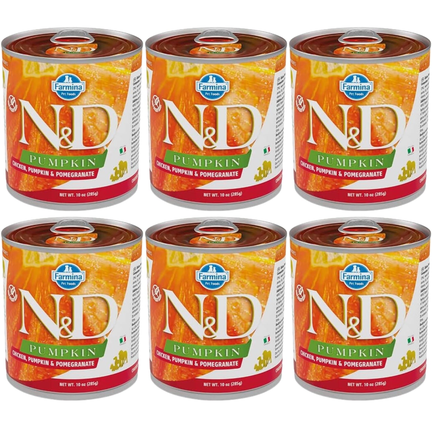 Farmina ND Pumpkin Chicken Pomegranate Wet Dog Food 10 Oz Can (Pack of 6)