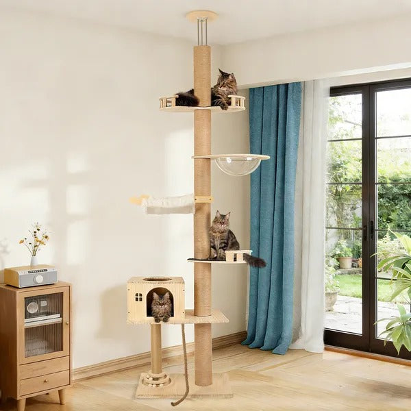 6-Level Floor-to-Ceiling Cat Tree