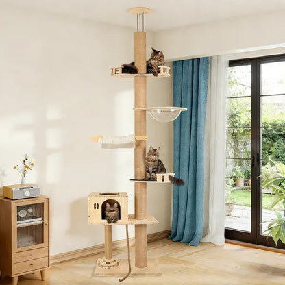 6-Level Floor-to-Ceiling Cat Tree