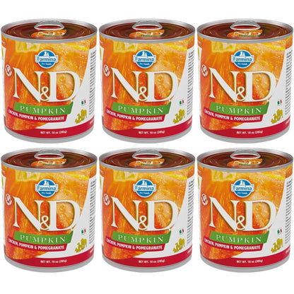 Farmina ND Pumpkin Chicken Pomegranate Wet Dog Food 10 Oz Can (Pack of 6)