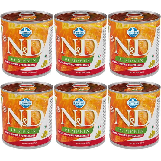Farmina ND Pumpkin Chicken Pomegranate Wet Dog Food 10 Oz Can (Pack of 6)