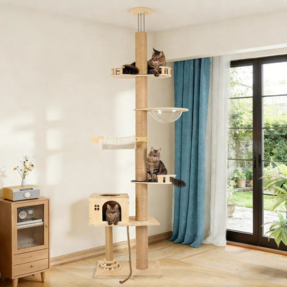 6-Level Floor-to-Ceiling Cat Tree